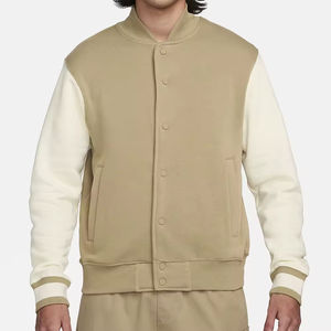 Veste universitaire unisexe légère de qualité supérieure, personnalisable en gros, service OEM ODM, col montant sportif et fin, logo frontal - Product Image 1