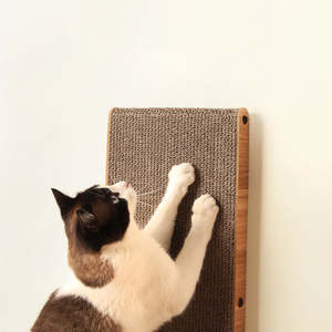 Poste Rascador para Gatos en Forma de L Vertical, Ecológico y Duradero, con Campana, Juguetes para Trepar, Corrugado y Antideslizante - Product Image 2