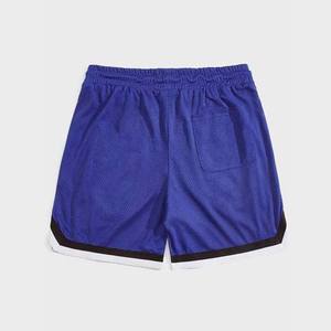 Pantalones cortos de malla con cinta de contraste para hombre, de marca personalizada, de alta calidad, con cordón para gimnasio, de verano, superventas - Product Image 5