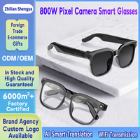 Lunettes Intelligentes IA OEM avec Caméra HD 8MP, Enregistrement, Assistant Vocal et Contrôle Tactile pour Voyages d'Affaires