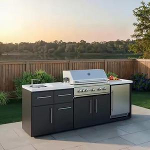 Isla de Cocina Exterior de Acero Galvanizado Emory de 9 Pies - Product Image 2