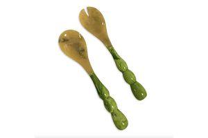 Servidores de ensalada degradados de resina púrpura, juego elegante de dos piezas para pasta de ensalada y cucharas de servir de ensalada de resina duraderas más elegantes - Product Image 4