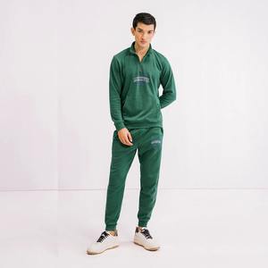 Sudadera con capucha y pantalones de chándal con cremallera de cuarto para hombre con estampado personalizado, conjunto de 2 piezas, chándales para hombre de alta calidad, conjunto de chándal con estampado Puff - Product Image 3