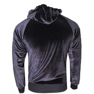 Conjunto Deportivo de Terciopelo Negro para Hombre, Chándal de Terciopelo con Pedrería, Material Transpirable, Perfecto para Usar en Invierno - Product Image 4