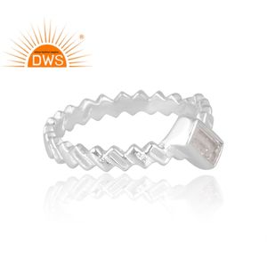 Nouvelle tendance Design en argent Sterling naturel Cz bague en pierres précieuses conception personnalisée bijoux pour femmes cadeau pour elle - Product Image 4