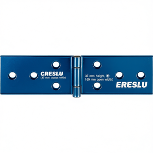 VORMANN <b>Rolled</b> Wide Table Hinge Steel <b>Blue</b> Zinc-Plated 37 mm Height 160 mm Open Width 1.7 mm Table Decoration Accessories - Product Image 3