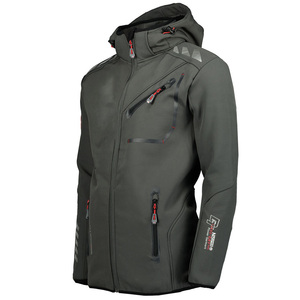 Nueva llegada chaqueta de viaje de poliéster transpirable para hombres, ropa de trabajo y exteriores Softshell personalizada, bolsillos interiores de malla ventilados - Product Image 2