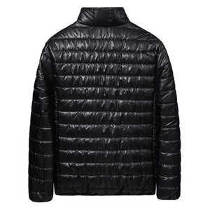 Custom New High Quality Coat Men's Trend <b>Thick</b> Winter Bomber Shiny Puffer Men's <b>Jacket</b> - Product Image 3