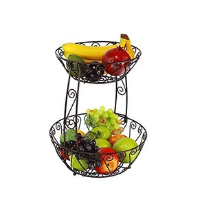 ตะกร้าผลไม้ทำจากโลหะเหล็กพร้อมห่วงดอกไม้สำหรับห้องครัวห้องรับประทานอาหารและที่ใส่ผลไม้ทุกวัน - Product Image 4