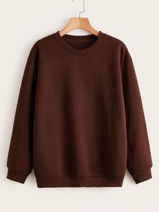 Sweat-shirt à col rond surdimensionné de qualité supérieure Urban Essential, poids lourd, uni, hiver, série Signature Fleece ODM, épaules tombantes, coupe régulière - Product Image 6