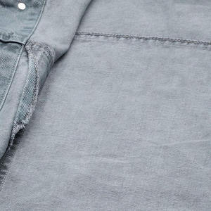 New Fashion Design High Quality <b>Men</b> <b>Denim</b> <b>Jacket</b> with Leather Sleeve Wholesale Custom <b>Men's</b> <b>Denim</b> <b>Jackets</b> - Product Image 2