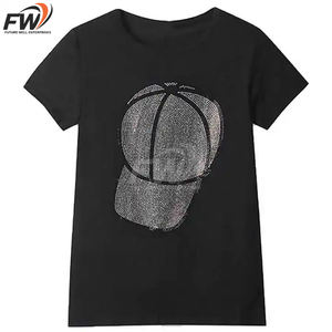 Camisetas de Hombre de Alta Calidad, 100% Algodón, Sólidas, Ecológicas, de Secado Rápido, Transpirables, Resistentes, Personalizables, al por Mayor, con Pedrería - Product Image 1