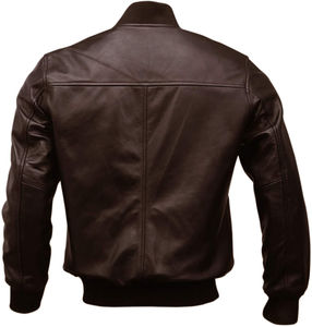 Veste en cuir pour hommes nouveau style de couleur unie avec col montant et fermeture éclair pour veste d'hiver pour homme vente en gros - Product Image 6