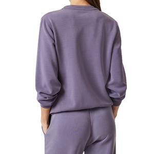Sudadera de invierno con forro polar de poliéster/algodón de gran tamaño para mujer, 300g, venta al por mayor, logotipo bordado, gota frontal - Product Image 2