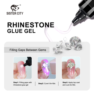 جل لاصق للأحجار الكريمة 30 جرام، غراء شفاف لفن الأظافر، لاصق للأحجار الكريمة والأحجار الزجاجية للأظافر - Product Image 2