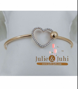 Stunning Kada 18 Ct Gold Pink <b>Bracelet</b> For Women Trendy Modern Craft With Smooth Finish Durable Lightweight For Daily Fashion - Product Image 3