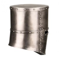Crusader Maciejowski réplique casque 18 jauge fabriqué à la main en acier doux armure incrusté d'émail pour les reconstitutions d'exploration d'histoire