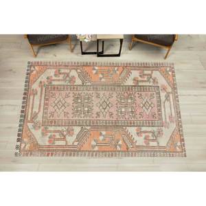 Alfombra Estampada en Tonos Suaves, Patrón Geométrico, Estilo Navajo, Estilo Anatolia, Alfombra Goblen - Product Image 2
