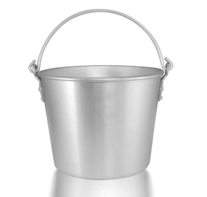 Seau à glace en aluminium martelé finition argent seau à glace en aluminium refroidisseur de vin pour le prix de gros - Product Image 4