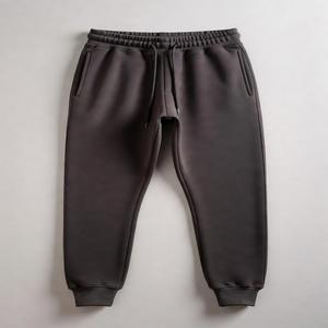 Custom Embroidered Cotton Fleece <b>Lace</b> Jogger Sweatpants for Men-Streetwear Gym Wear with <b>Elastic</b> Waist Private Label OEM Service - Product Image 2