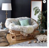 Chaise Papasan en rotin naturel double confortable pour décoration d'intérieur du prix du fabricant
