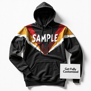 เสื้อสวมหัวคอตตอนผสมโพลีเอสเตอร์โอเวอร์ไซส์ผู้ชายเสื้อมีฮู้ดแนวสตรีทแบบซับลิเมชันกำหนดเองทนทานแบบลำลองสำหรับฤดูหนาว - Product Image 1