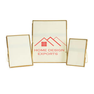 Último diseño, superventas, marco de fotos de metal de latón, Juego de 3 tamaños, decoración de mesa, marco de metal a bajo precio - Product Image 1