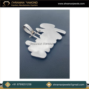 Gama exclusiva de Plata de Ley 925 de alta calidad 14,11 TCW 2 capas Iced KASH Letter Custom Moissanite Diamond Pendant 2nd Tier - Product Image 3