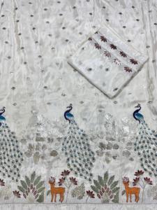 เสื้อผ้างานแต่งที่ขายดีที่สุดในโอกาสพิเศษชุดเดรสผ้าไหมแท้ผ้าเครปปักด้วยลูกปัดผ้าทำงานด้วยมือนำเข้า - Product Image 2