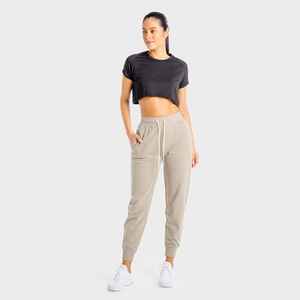 Venta al por mayor de las señoras gimnasio Joggers Venta caliente Pantalones de chándal de fitness para los deportes Correr Invierno frente plano de las mujeres Jogging Pantalones - Product Image 6