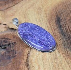 จี้ทรงรีทำมือจากชารอยต์ เงินแท้ 925 เครื่องประดับอัญมณ์ สร้อยคอผู้หญิง ดีไซน์หรูหรา ของขวัญ - Product Image 5