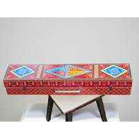 Boîte de rangement pour tapis de prière en bois artisanal, élégante, pliable, pour la maison, la mosquée, décoration islamique, organiseur de souvenirs avec couvercle