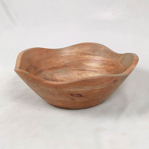 Meilleur bol de service artisanal de luxe en bois pour fruits et salades, design naturel, écologique, idéal pour mariage - Product Image 1