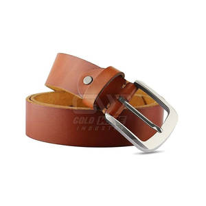 Ceintures en cuir de peau de vache populaire pour hommes boucles ardillon en cuir fendu ceinture noir décontracté Style de Logo personnalisé - Product Image 4