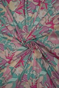 Telas de algodón y poliéster bordadas para mujer con estampado de bloques a mano para bufanda de boda Vestido prendas disponibles al por mayor - Product Image 6