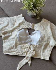 Blusa de algodón blanca confeccionada con estilo de última moda exclusiva para mujer de calidad de exportación paquistaní India fiesta étnica nupcial elegante - Product Image 2