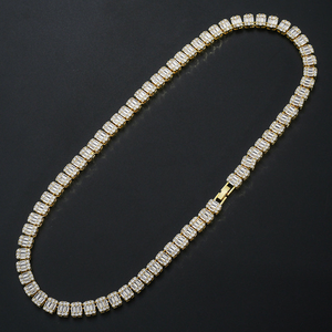 Pulsera de cadena de tenis con diamantes VVS Moissanite, pulsera elegante chapada en oro blanco de Plata de Ley 925 para mujer, compromiso, boda - Product Image 1