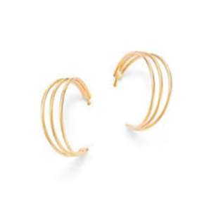 Clous d'oreilles en laiton plaqué or 18 carats pour femmes Vente en gros Lot de boucles d'oreilles Bijoux faits à la main Boucles d'oreilles en laiton tendance Bijoux - Product Image 1