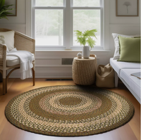 Tapis de sol 100% jute naturel, design tissé, aspect moderne, taille personnalisable, motif floral, écologique, imperméable, tapis de prière
