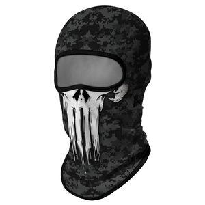 Casque d'hiver chaud pour moto thermique, ski, cyclisme, impression personnalisée, crâne de ninja noir, masque complet, cagoule. - Product Image 1