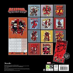 Calendario de Papel Marvel 2026 de Deadpool para Mesa y Uso como Calendario de Adviento, para Exhibición y Promoción en Oficinas - Product Image 1