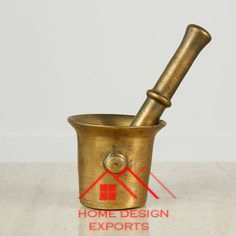 Mortier et pastel en métal en laiton de dernière conception en argent fini pour le meulage d'épices Accessoires de cuisine Cuisine de haute qualité - Product Image 3
