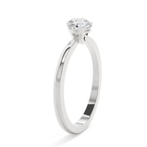 Anillo de Compromiso para Mujer con Dos Piedras Redondas de Estilo Bonito en Oro Rosa de RITZIN - Product Image 3