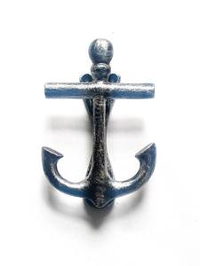 Ancla decorativa de aluminio fundido de plata antigua, aldaba de puerta delantera, herrajes náuticos de alta resistencia para decoración del hogar, Peltre de estilo marino - Product Image 4