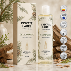 Lámpara Catalítica de Cedro con Fragancia de Marca Privada 250ml OEM |   Recambio de Fragancia para Lámparas Catalíticas |   España UE - Product Image 1