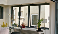 Fenêtre à battants en aluminium certifiée CE, rupture de pont thermique, anti-chute, coupe-vent, moderne, pour usage extérieur, salle de bain, ouverture à battants, insonorisée