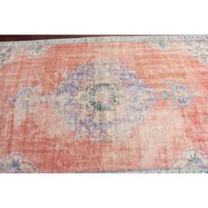 พรมวินเทจสไตล์ตุรกี ขนาด 4x8.9 ฟุต (122x270 ซม.) สีแดงไล่เฉด - Product Image 4