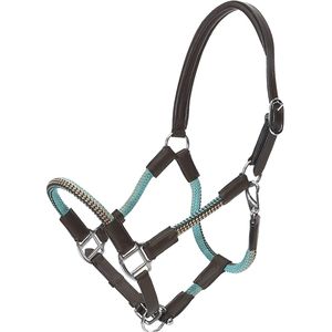 Premium Quality Custom English Saddle Horse Rope Halter Soft Fur Leather PP <b>Padded</b> with Brass Hardware 2025 - Product Image 2