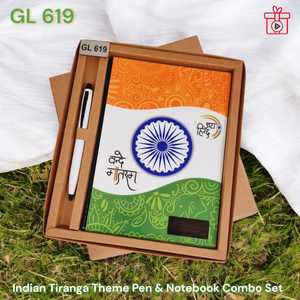 Indian Tiranga Theme Pen & Notebook Combo Set Accessory for Promotional <b>Business</b> Gifts Set Premium Quality Low Cost - Product Image 1