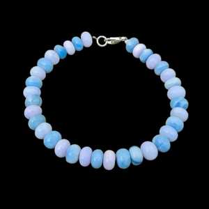 Bracelet perlé opale bonbon bleu lavande 7-9mm bijoux en pierres précieuses faits à la main fermoir homard à la mode Style Boho anniversaire femmes - Product Image 5
